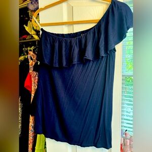 Lilly Pulitzer Women’s Jersey one shoulder tank—navy